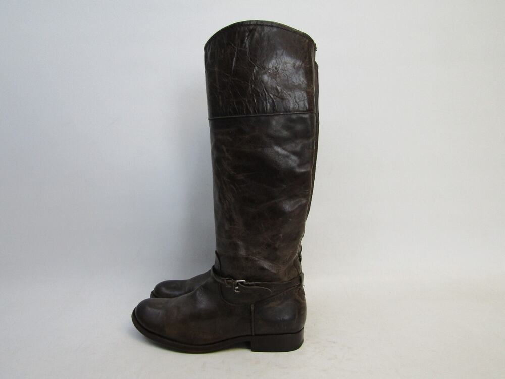 Frye Womens Size 7.5 B Brown Leather Knee High Cowboy Fashion Boots